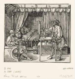 Zeichner des sitzenden Mannes
