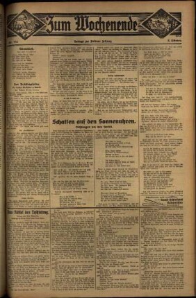 Zweite Ausgabe vom Sonntag, den 09. Oktober 1932.