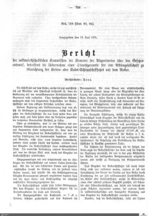 Beilagen zu Protokoll, 83./84. Sitzung