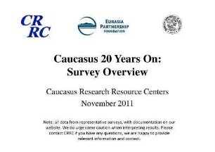 Caucasus 20 years on : survey overview
