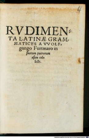 Rudimenta latinae grammatices