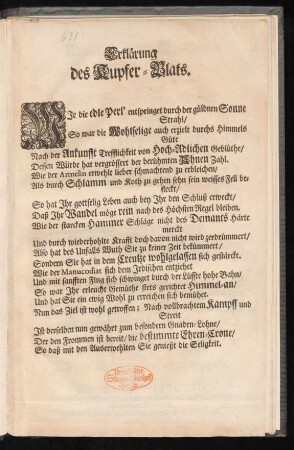 Erklärung des Kupfer-Blats