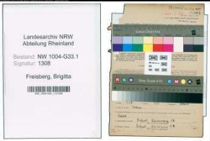 Entnazifizierung Brigitta Freisberg , geb. 15.10.1918 (Lehrerin)