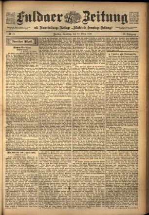 Zweite Ausgabe vom Samstag, den 12. März 1898.