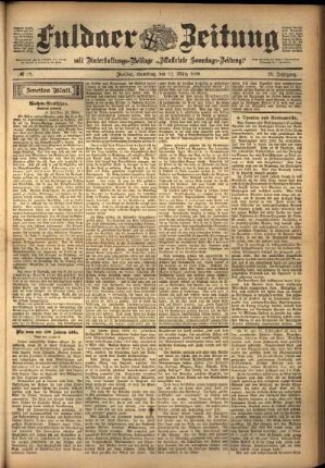 Zweite Ausgabe vom Samstag, den 12. März 1898.