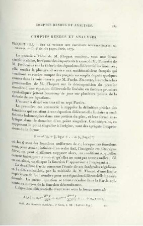 Comtes Rendus et Analyses.