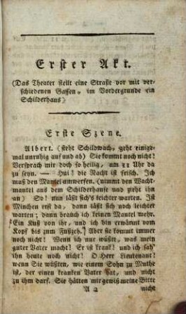 Vier Schildwachen auf einem Posten : Ein Lustspiel nach einer wahren Anektote