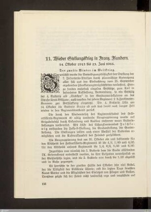 11. Wieder Stellungskrieg in Franz. Flandern