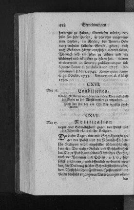 CXVI. Conditionen, [...]