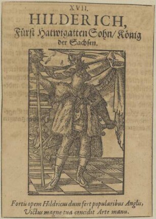Bildnis des Hilderich, König der Sachsen