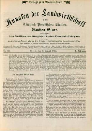 No. 32. Berlin, den 6. August 1862. II. Jahrgang.