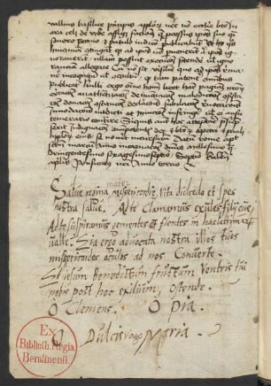 Antiphona maior de virgine Maria (Nachtrag)