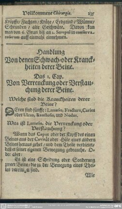 Handlungen Von denen Schwach- oder Kranckheiten derer Beine