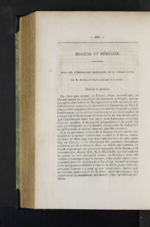 Hygiene et medecine.