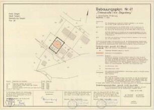 Bebauungsplan Nr. 41, "Ehlersstraße / Am Ziegenberg", 1. vereinfachte Änderung, Kreis Siegen, Stadt Siegen, Gemarkung Siegen, Flur 28