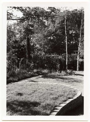 Reichsgartenschau 1939 auf dem Killesberg, Stuttgart: Geschwungene Steinmauer, Pergola