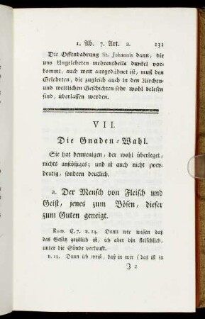 VII. Die Gnaden-Wahl.
