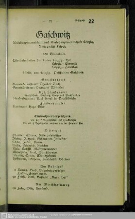 Häuserbuch : Einwohnerverzeichnis