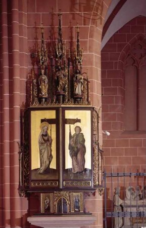 Liebfrauenaltar — Maria und Johannes unter dem Kreuz