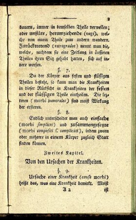 Zweites Kapitel. Von den Ursachen der Krankheiten.