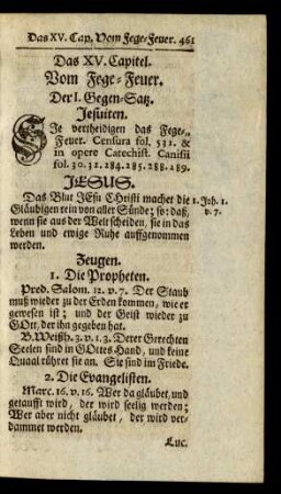 Das XV. Capitel. Vom Fege-Feuer