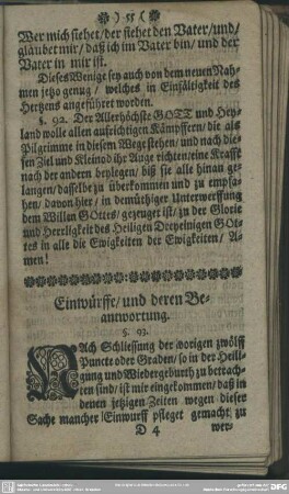 Einwürffe und deren Beantwortung