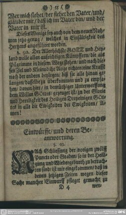 Einwürffe und deren Beantwortung