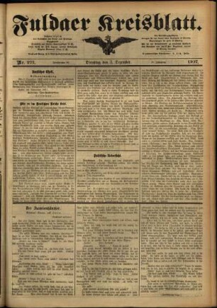 Ausgabe vom Dienstag, den 03. Dezember 1907.