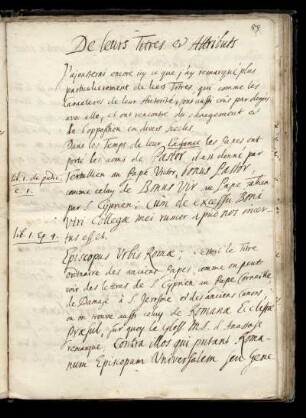 De ses Titres et Attributs