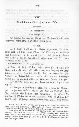 VII. Cultur-Verhältnisse.