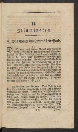 II. Illuminaten.