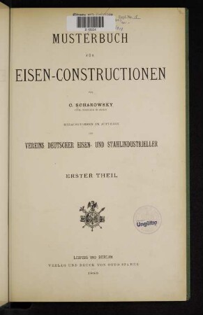 Musterbuch für Eisen-Constructionen