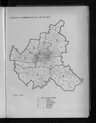 Freie und Hansestadt Hamburg mit Bezirken und Stadtteilen