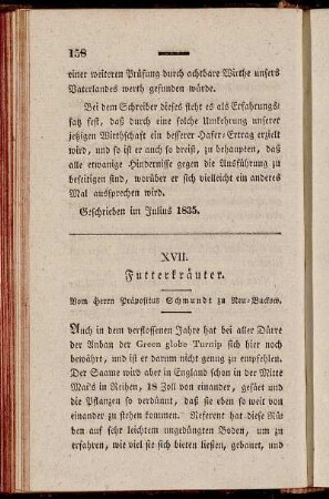 XVII. Futterkräuter