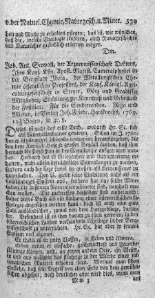 Einleitung zur Kenntniß und Gebrauch der Foßilien.