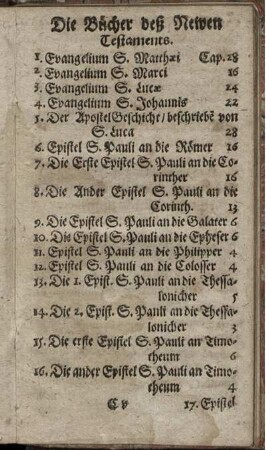 Die Bücher deß Newen Testaments