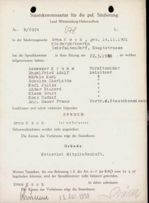 Koch, Erna