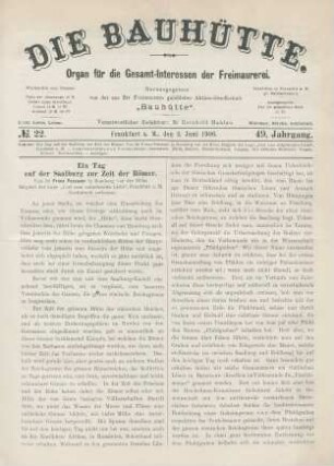 No. 22. Frankfurt a. M., den 2. Juni 1906. 49. Jahrgang.