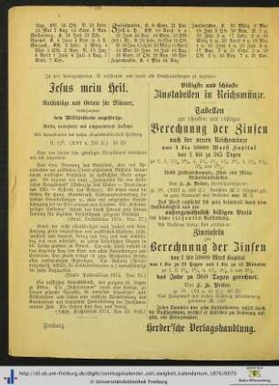 Werbung der Herder'schen Verlagshandlung.