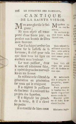 Cantique De La Sainte Vierge.