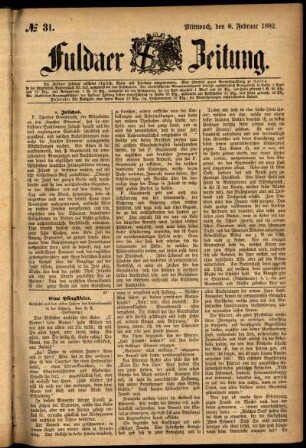 Ausgabe vom Mittwoch, den 08. Februar 1882.