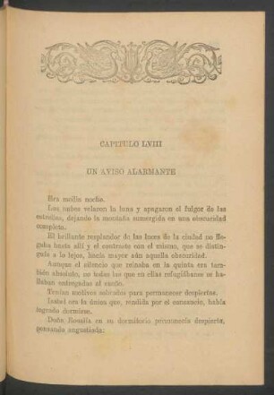 Capítulo LVIII - Un aviso alarmante