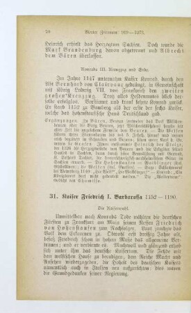 31. Kaiser Friedrich I. Barbarossa 1152 - 1190