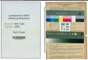 Entnazifizierung Franz Hurt , geb. 30.09.1906 (Ingenieur)