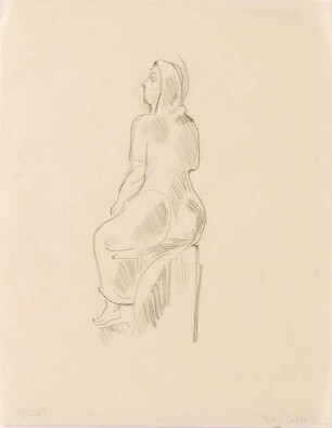Sitzende Gewandfigur (III)