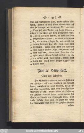 Fünftes Haupstück.