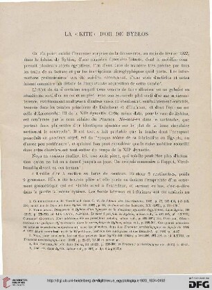 N.S. 2.1920/1924: La " Kite" d'or de Byblos