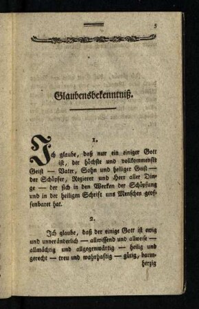 Glaubensbekenntniß [1. - 36.]