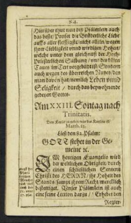Am XXIII. Sontag nach Trinitatis.