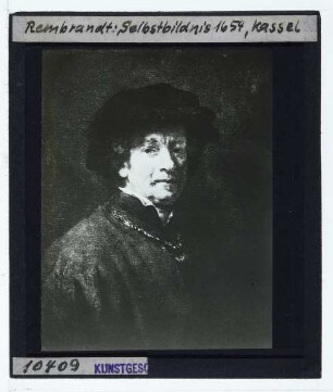 Rembrandt, Selbstbildnis mit Barett und goldener Kette (Kassel GAM 244)